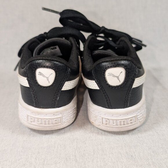 Children's Puma Sneakers - Black + White - Picture 4 of 7